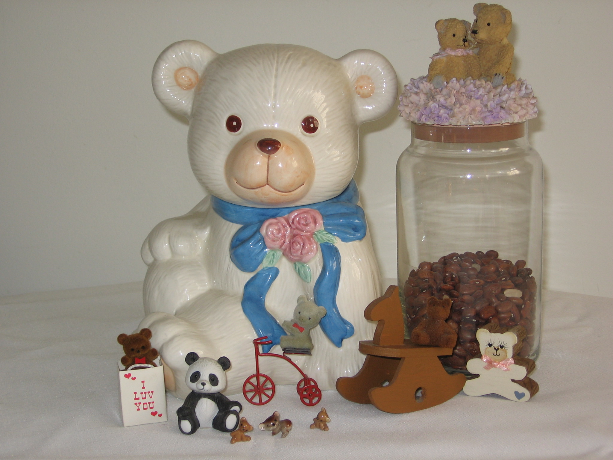 Bear cookie jar and other jars