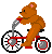 Bear on bike