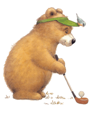 Bear golfing